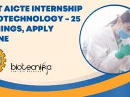 Biotech Internships Govt AICTE