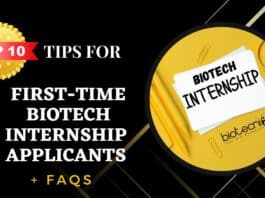 First-Time Biotech Internship Applicants