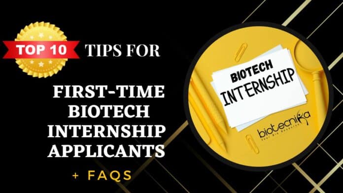 First-Time Biotech Internship Applicants