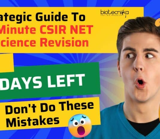 CSIR NET Revision Tips