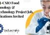 CSIR-CSIO Food Technology & Biotechnology Project Job, Applications Invited CSIR-CSIO Food Technology