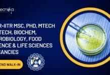 CSIR-IITR Project Recruitment 2023