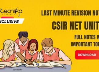 CSIR UNIT 2 Revision