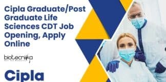 Cipla Life Sciences Job