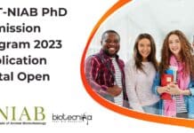DBT-NIAB PhD 2023 Admission