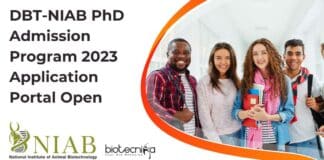 DBT-NIAB PhD 2023 Admission