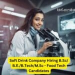 BSc, BTech & MSc Food Technology SC QC Coordinator at Pepsi India, Apply Online Food Technology SC QC New
