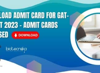 GAT-B & BET-2023 Admit Card