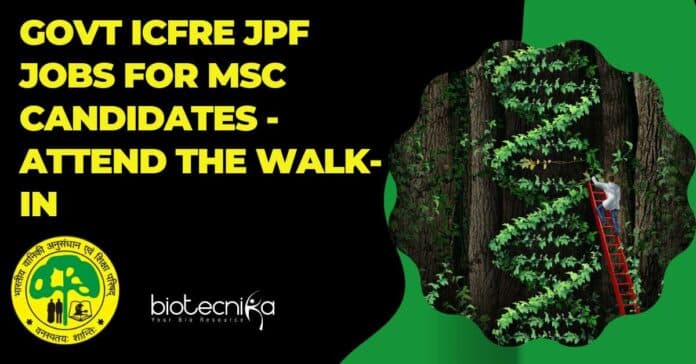 Govt ICFRE JPF Jobs