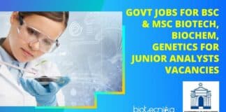 Govt Jobs For BSc