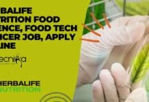 Herbalife Nutrition Food Science, Food Tech Officer Job, Apply Online Herbalife Nutrition Food Science