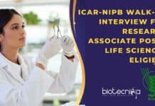 ICAR-NIPB Research Associate Post