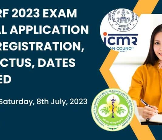 ICMR JRF 2023 Exam Official Application Form, Registration, Prospectus, Dates Released ICMR JRF 2023 Registration