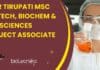 IISER Tirupati MSc Biotech, Biochem & Life Sciences Project Associate Job IISER Tirupati MSc Biotech