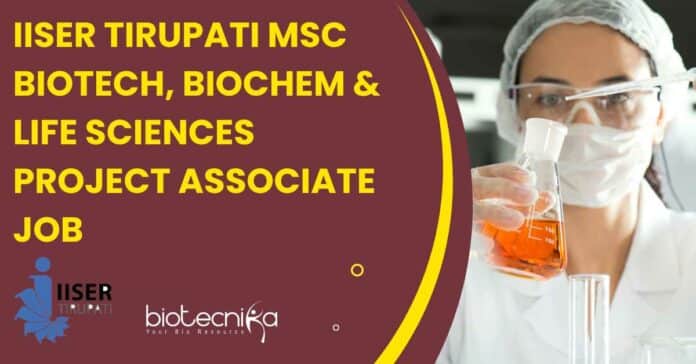 IISER Tirupati MSc Biotech