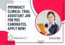 ImmunoACT Clinical Trial Assistant Job For MSc Candidates, Apply Now! ImmunoACT Clinical Trial Assistant