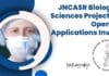 JNCASR Biological Sciences Project Job Opening, Applications Invited JNCASR Biological Sciences Project