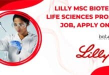 Lilly MSc Biotech Jobs
