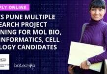 NCCS Pune Multiple Research Project Opening For Mol Bio, Bioinformatics, Cell Biology Candidates NCCS Research Vacancies