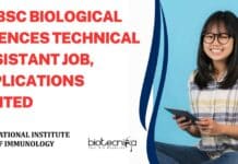 NII BSc Biological Sciences Technical Assistant Job, Applications Invited NII BSc Biological Sciences