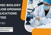 NII MSc Biology SRF Job