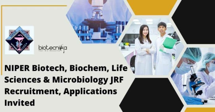 NIPER JRF Vacancy Available