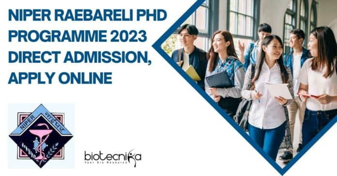NIPER Raebareli PhD 2023