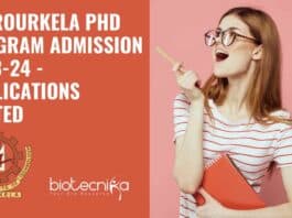 NIT Rourkela Admission PhD 2023-24