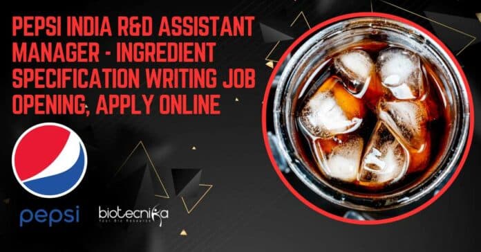 Pepsi India R&D Assistant
