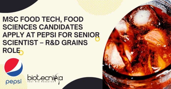 Pepsi R&D Senior Scientist