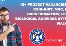 Project Vacancies at CSIR-IHBT