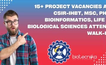 Project Vacancies at CSIR-IHBT