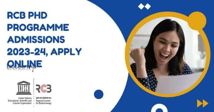 RCB PhD Admissions 2023-24