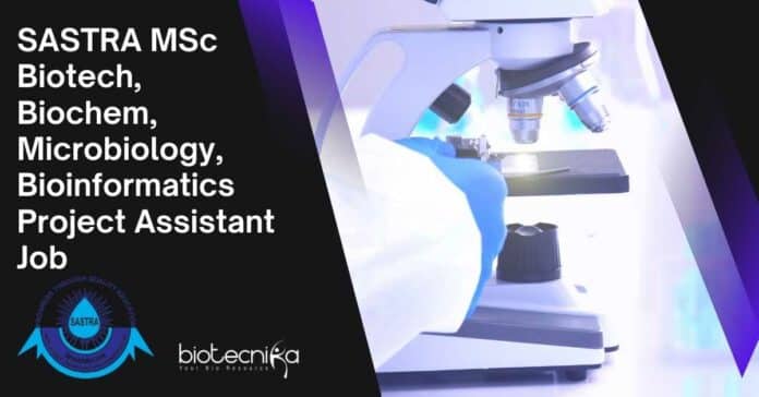 SASTRA MSc Bioinformatics