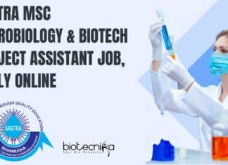 SASTRA MSc Project Vacancy