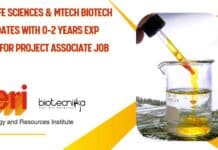 TERI Freshers Jobs MSc