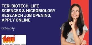 TERI Microbiology Research Job