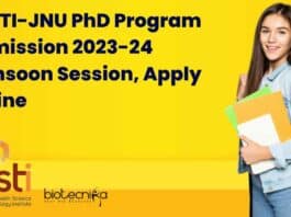 THSTI-JNU PhD 2023 Admission