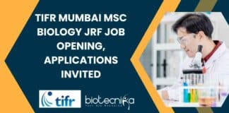 TIFR MSc Biology JRF