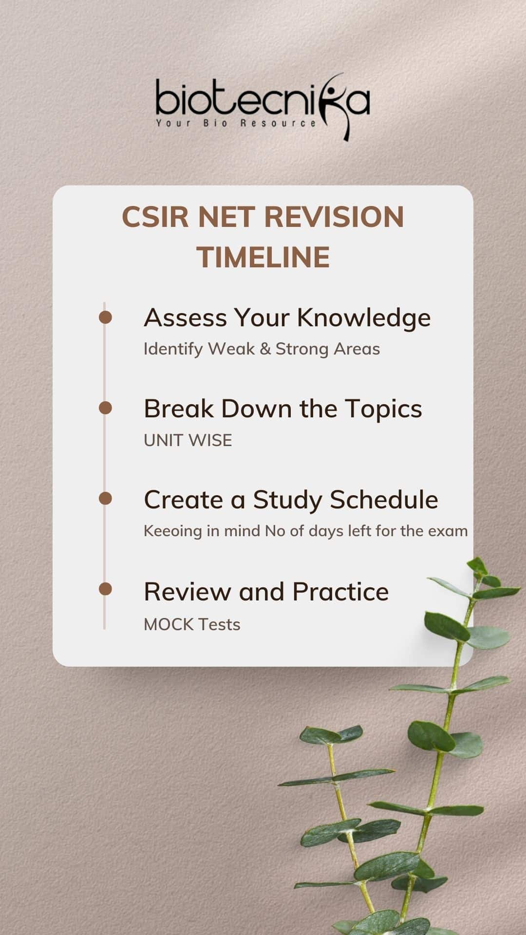 CSIR NET Revision Tips