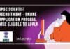 UPSC Scientist Recruitment – Online Application Process, MSc Eligible To Apply UPSC Scientist Recruitment For MSc