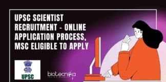 UPSC Scientist Recruitment For MSc