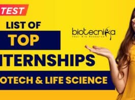 Latest Biotech Internship