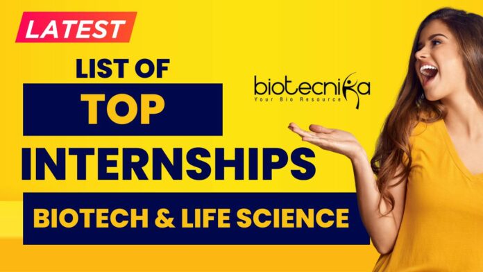 Latest Biotech Internship