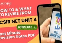 CSIR UNIT 4 Revision