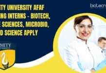 Amity University Intern Openings