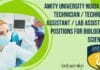 Amity University Noida Lab Technician / Technical Assistant / Lab Assistant Positions For Biological Sciences Amity University Noida Lab