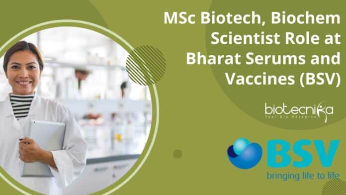 BSV Scientist MSc Jobs