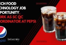 BTech Food Technology Job