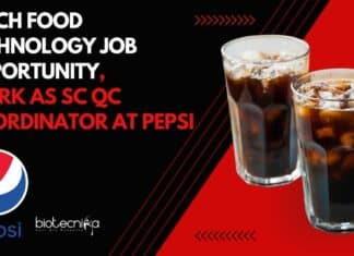BTech Food Technology Job